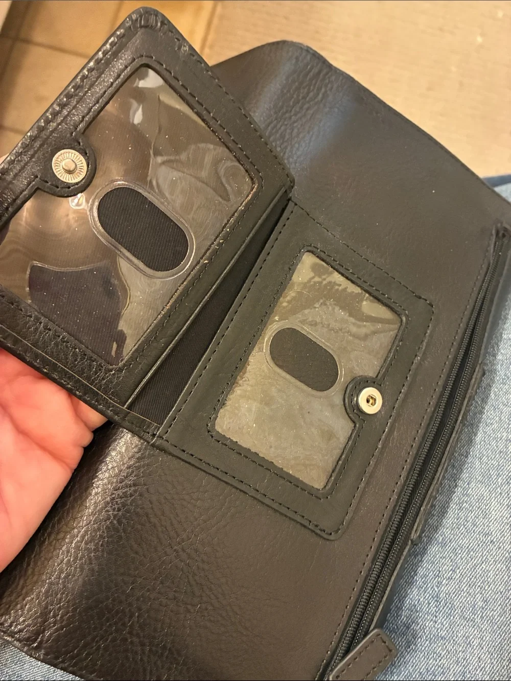 Kate Landry Black‎ Leather Card Wallet